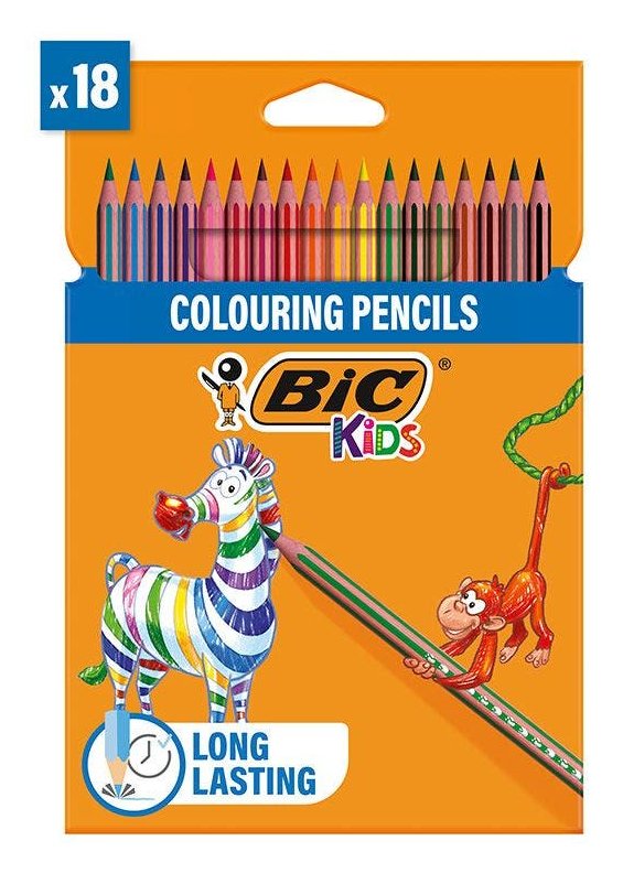 Bic Lápices De Colores Kids Evolution Stripes Estuche De 18