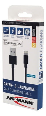 Ansmann Cable Lightning -> Usb Macho A Macho 1.2m Mfi Apple Lightning