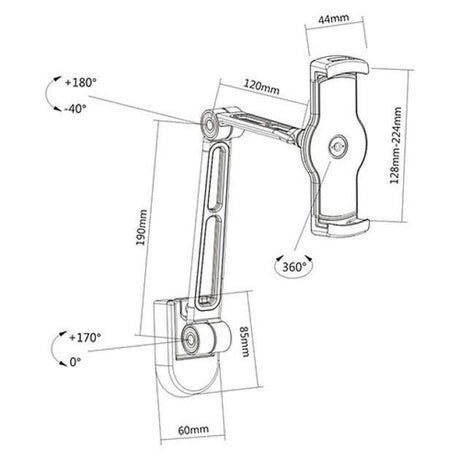 EAN 8054529026388 - Techly ICA-TBL 2802 soporte Soporte pasivo Tablet/UMPC Negro imagen 4