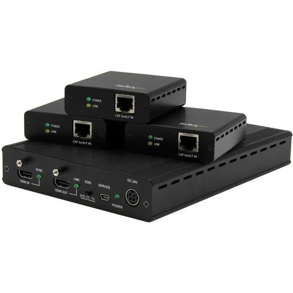 Juego Extensor Hdbaset Hdmi    Perp Puertos Alargador Cat5 4k        In