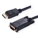 Value Cable Displayport-Vga, Dp St - Vga St, Schwarz, 2 M