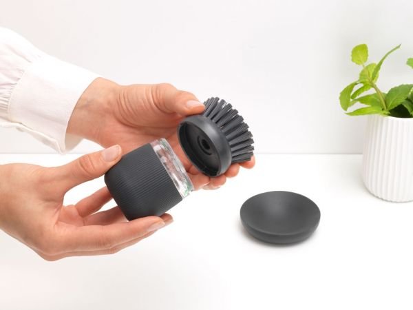 Brabantia Replacement Dish Brush Set Of 2  Dark Grey