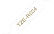 EAN 4977766801881 - Brother TZE-R234 cinta para impresora de etiquetas Oro sobre blanco imagen 1