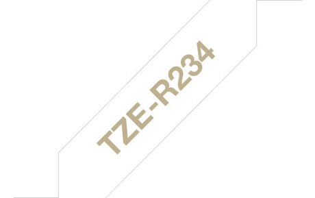 EAN 4977766801881 - Brother TZE-R234 cinta para impresora de etiquetas Oro sobre blanco imagen 1