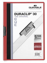 EAN 4005546210124 - Durable Duraclip 30 archivador PVC Rojo, Transparente imagen 1