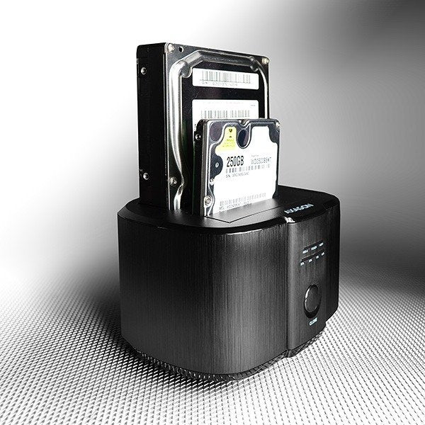 Axagon Estación De Acoplamiento Dual Adsa-St, Usb 3.0, 2x 2.5"/3.5" Ssd/Hdd, Sata 6 - Negro