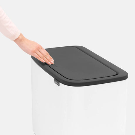 EAN 8710755313523 - Brabantia 313523 papelera 33 L Rectangular Acero inoxidable Negro, Blanco imagen 6