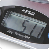 Báscula De Cocina Haeger Santini Hasta 5000g Precisión 1g Lcd Fácil Visionado Función Tara Bol Medidor En Cristal