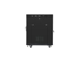 Armario Rack 19" Autónomo 15u/800x1000 Lcd Con Puerta Cristal Negro Lanberg (Flat Pack)