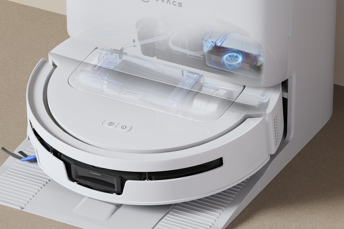 Ecovacs Deebot T90 Max Omni Vacuum Cleaner,Robot,Wet&Dry,30000pa,Truedge 3.0,Zerotangle 4.0,Ozmo Roller 3.0,White+Omni Auto-Empty Station