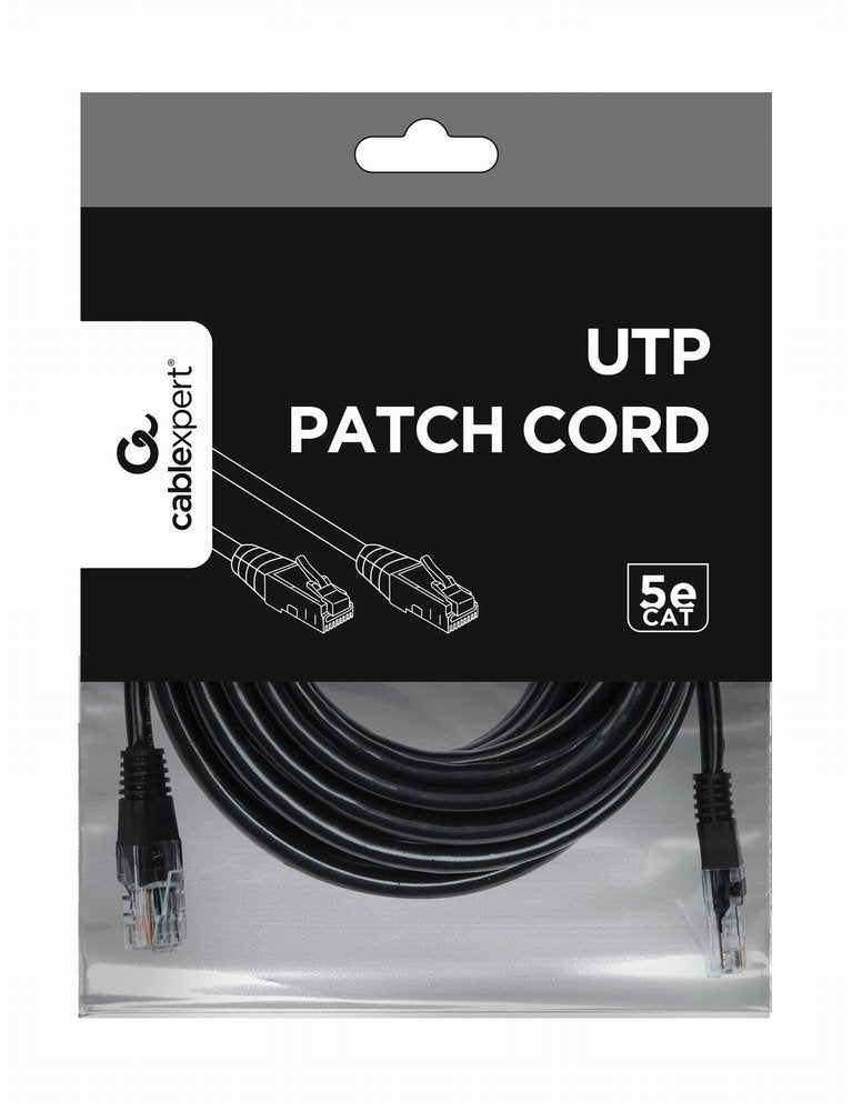 Gembird Cable De Red Utp Cat5e 5m Negro Pp12-5m/Bk