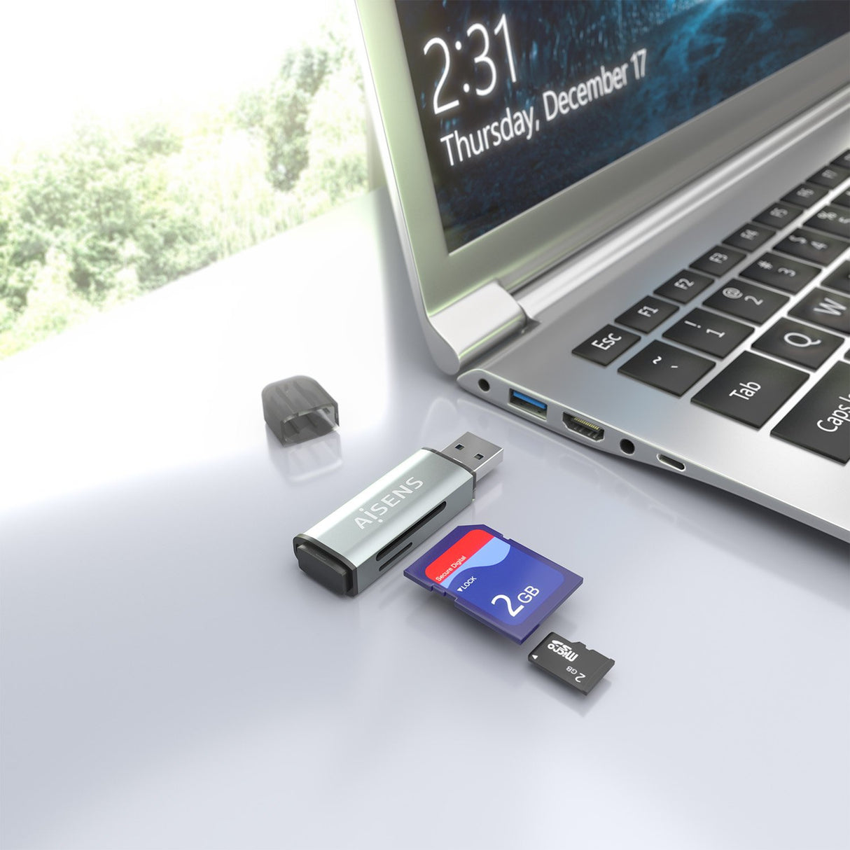 EAN 8435739903315 - AISENS ASCR-2A09-GR lector de tarjeta USB 3.2 Gen 1 (3.1 Gen 1) Type-A imagen 6