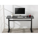 Sit-Stand Desk, Manual, 140x60cm, Negro