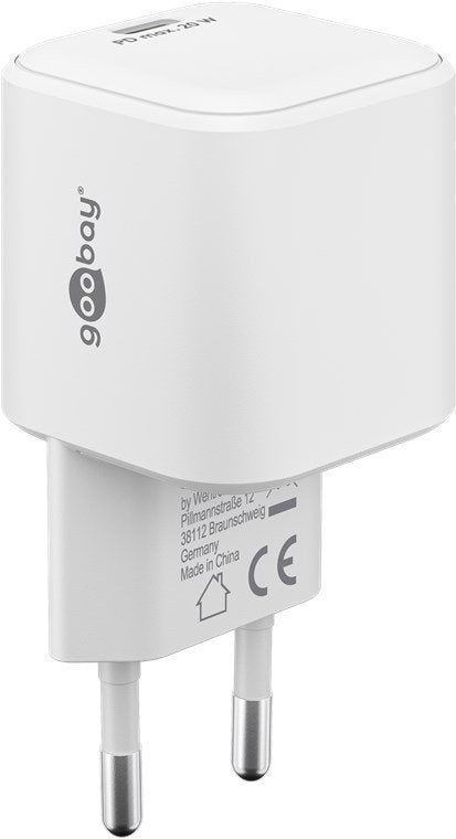 Cargador Rápido Goobay 20w Usb-C Pd Gan (Blanco) 76691