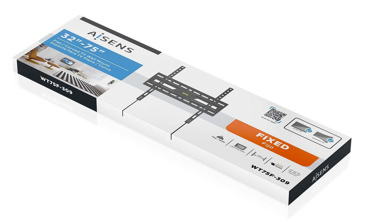 Aisens Soporte Eco Ultra Delgado Para Monitor/Tv 75kg De 32-75, Negro