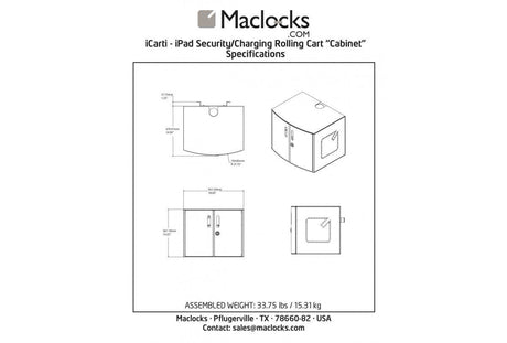 EAN 0819472020283 - Compulocks CartiPad Solo Armario de gestión y carga para dispositivos portátiles Blanco imagen 6