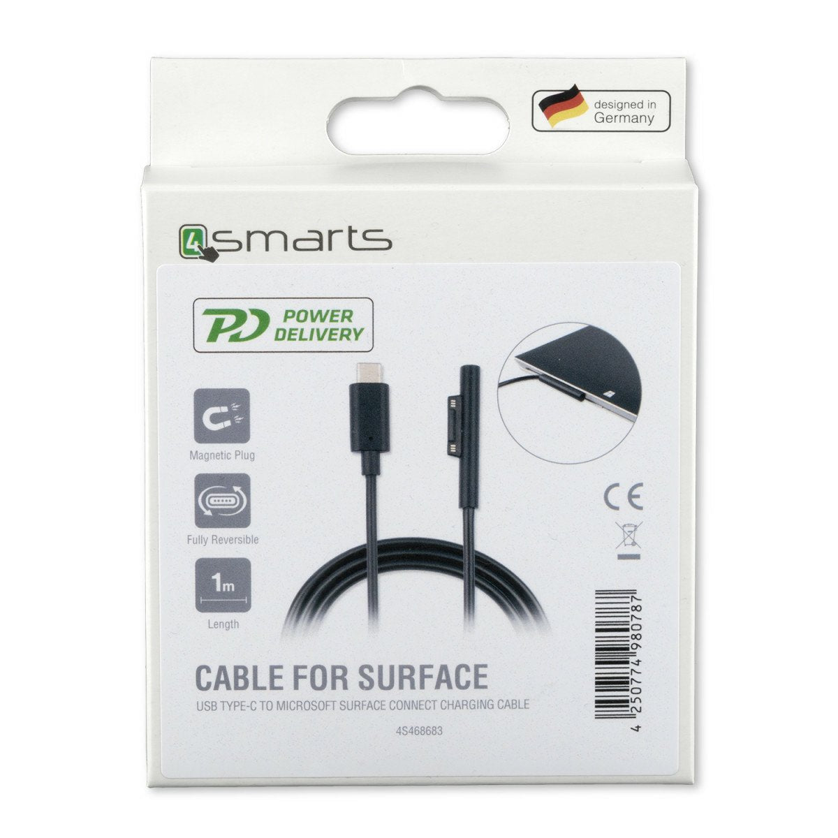EAN 4250774980787 - 4smarts 468683 accesorio para ordenador de bolsillo tipo PDA Cable de carga/sincronización imagen 4