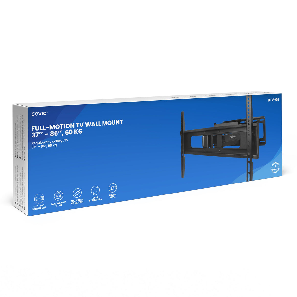 EAN 5905106070191 - Savio UTV-04 soporte para TV 2,18 m (86") Negro imagen 9