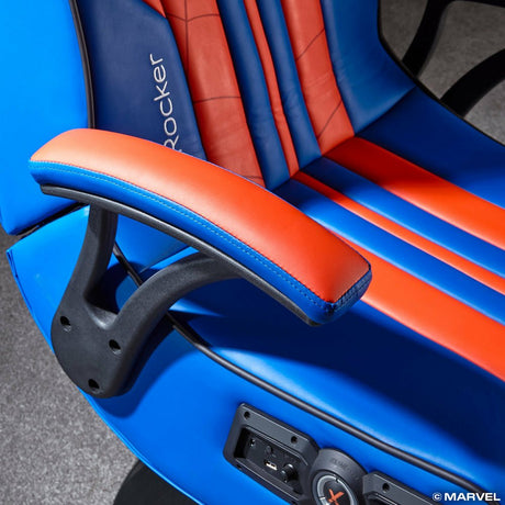 EAN 0094338211955 - X Rocker 2021195 silla para videojuegos Silla gaming Asiento acolchado Azul, Rojo imagen 6