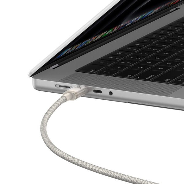 Titanium Alloy Fast Charging Cable Type-C To Type-C 100w 1m Galaxy Titanium Gold