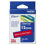 EAN 4977766686297 - Brother TZE-435 cinta para impresora de etiquetas Blanco sobre rojo imagen 4