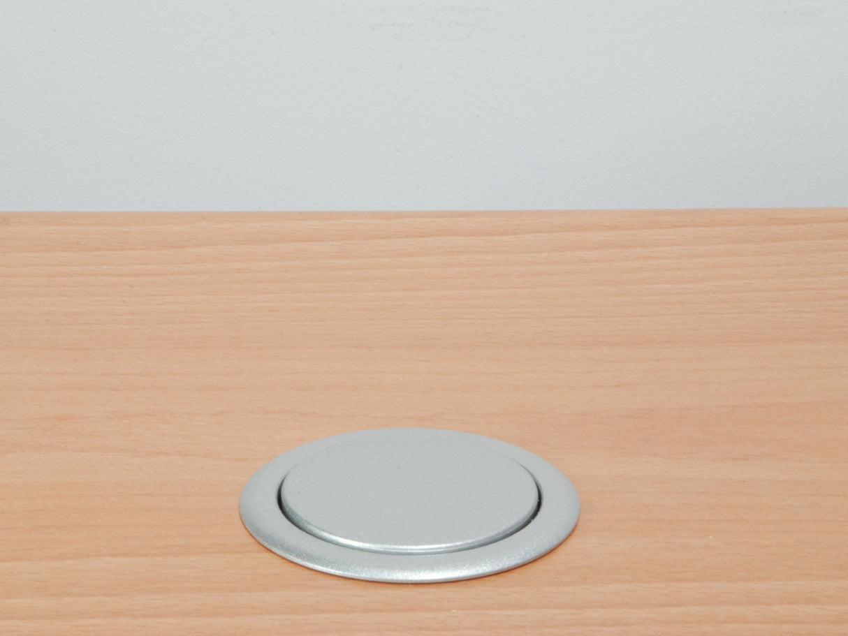 Regleta Equip Pop-Up  Para Mesa 3 Tomas + 2 Puertos Usb   Con Interruptor Aluminio  Diametro 60mm