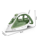 Tefal Easygliss Eco Fv5781e1 Plancha Vapor-Seco Durilium Airglide Soleplate 2800 W Blanco, Verde