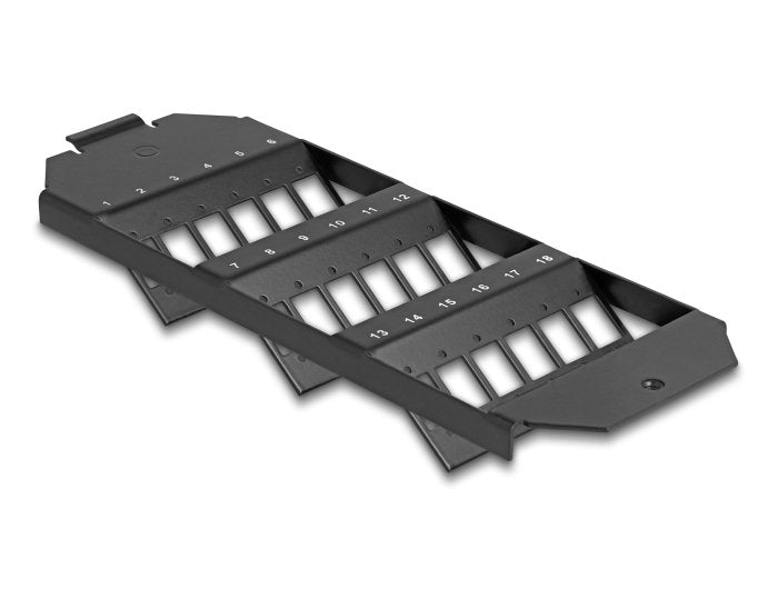 Delock Lwl Halterung Für Bodentank 18 Port Für Sc Simplex   Lc Duplex Kupplungen Schwarz