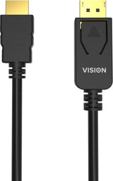 Vision Tc 1mdphdmi/Bl Adaptador De Cable De Vídeo 1 M Displayport Hdmi Tipo A [Estándar] Negro