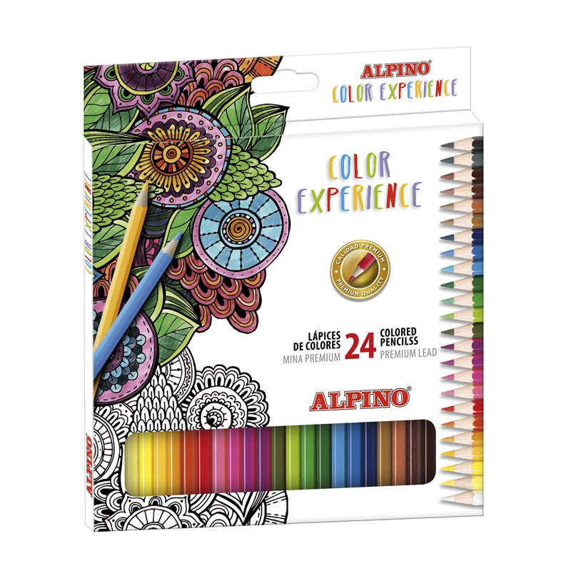 Alpino Estuche 24 Lápices De Colores Experience 177mm Mina Premium C/Surtidos