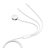 Joyroom Cable 3-In-1 C+Lightning+Wireless, 3.5a, 1,2m, White (S-Iw008)