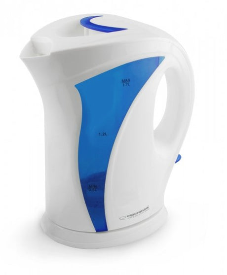 EAN 5901299932414 - Esperanza EKK018B tetera eléctrica 1,7 L 2200 W Azul, Blanco imagen 1
