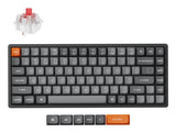 Keychron K2 Max, Teclado De Juegos Negro/Gris, De-Layout, Keychron Super Red, Marco De Aluminio, Rgb K2m-J1-De