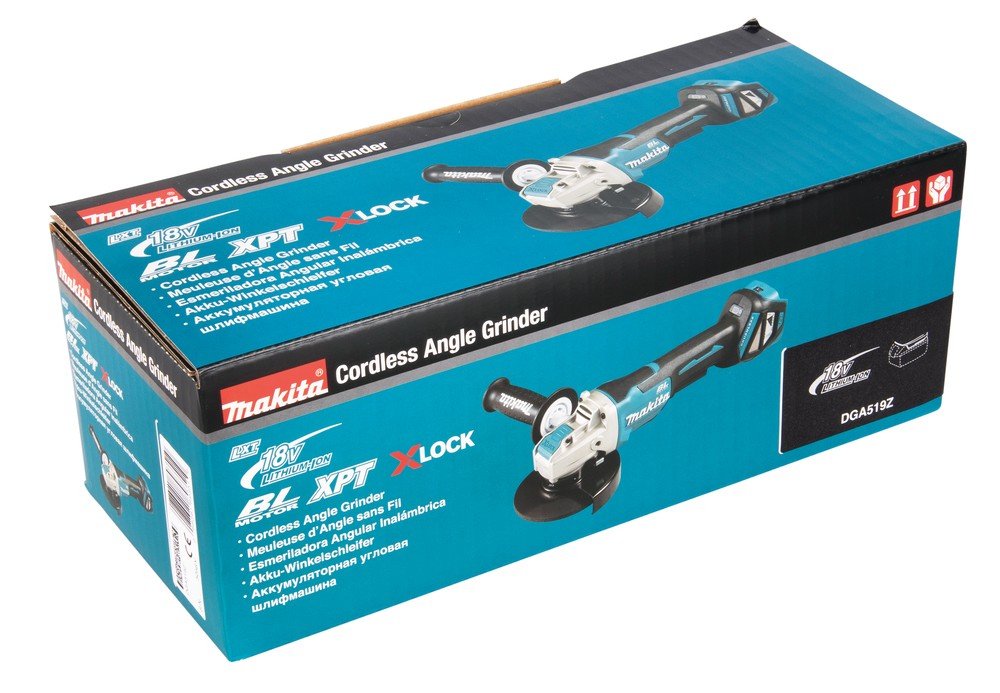 Makita Dga519z Miniamoladora Bl 18v Lxt 125 Mm X-Lock/Solo, Sin Batería Y Sin Cargador, 18 V