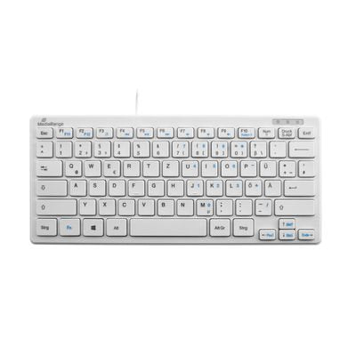 Teclado Alemán Mediarange Mros113 Usb Qwertz Blanco
