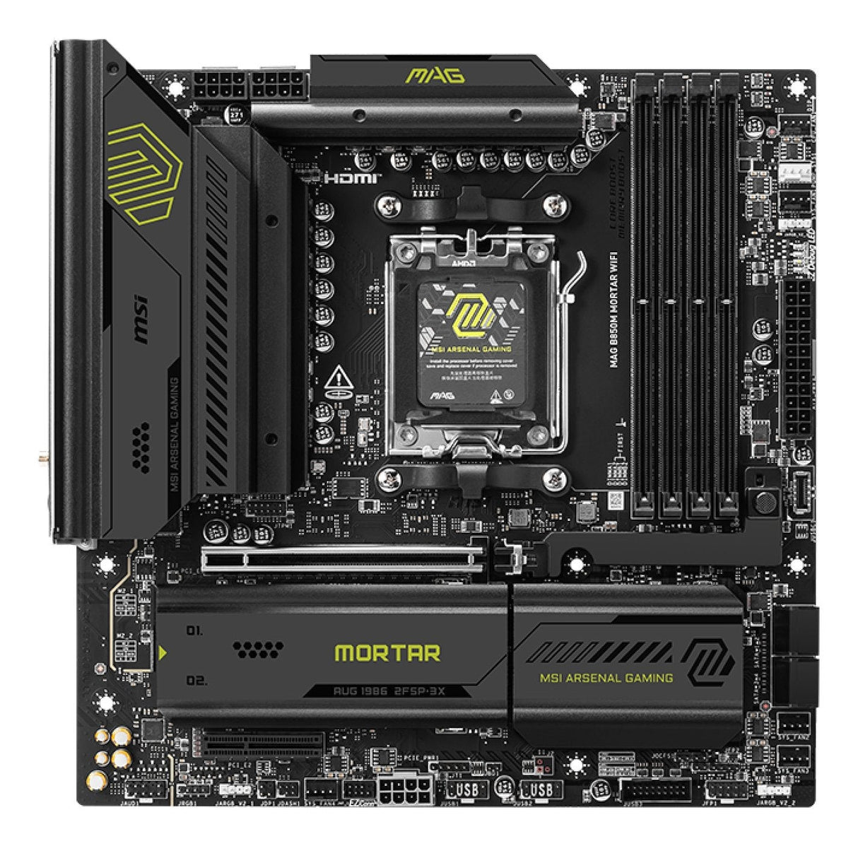 EAN 4711377321150 - MSI MAG B850M MORTAR WIFI placa base AMD B850 Zócalo AM5 micro ATX imagen 2