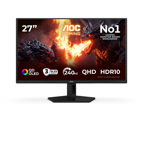 EAN 4038986183147 - AOC G4 Q27G41ZDF pantalla para PC 67,3 cm (26.5") 2560 x 1440 Pixeles Quad HD QD-OLED Negro, Rojo imagen 1