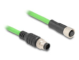Delock 80402 Cable M12 Codificado A 8 Pin Macho A Hembra Pur (Tpu) 2 M