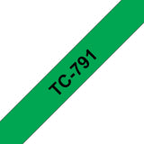 EAN 4977766050760 - Brother TC-791 cinta para impresora de etiquetas Negro sobre verde imagen 1