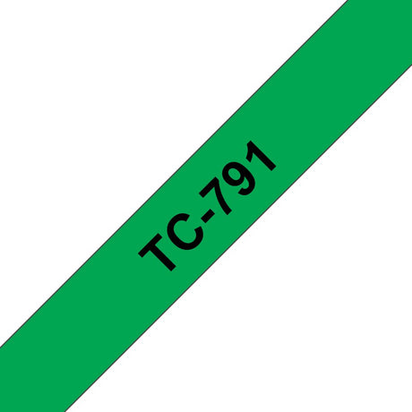 EAN 4977766050760 - Brother TC-791 cinta para impresora de etiquetas Negro sobre verde imagen 1