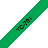 EAN 4977766050760 - Brother TC-791 cinta para impresora de etiquetas Negro sobre verde imagen 1