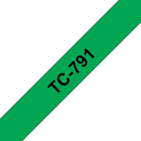EAN 4977766050760 - Brother TC-791 cinta para impresora de etiquetas Negro sobre verde imagen 1