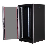 Roline 19-Zoll Netzwerkschrank Basic 22 He, 600x600 Bxt Glastr Schwarz