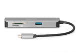 Dockingstation Digitus Usb-C, 5 Puertos, 4k / 30hz, Hdmi / 2xusb-4 / Sd / Microsd