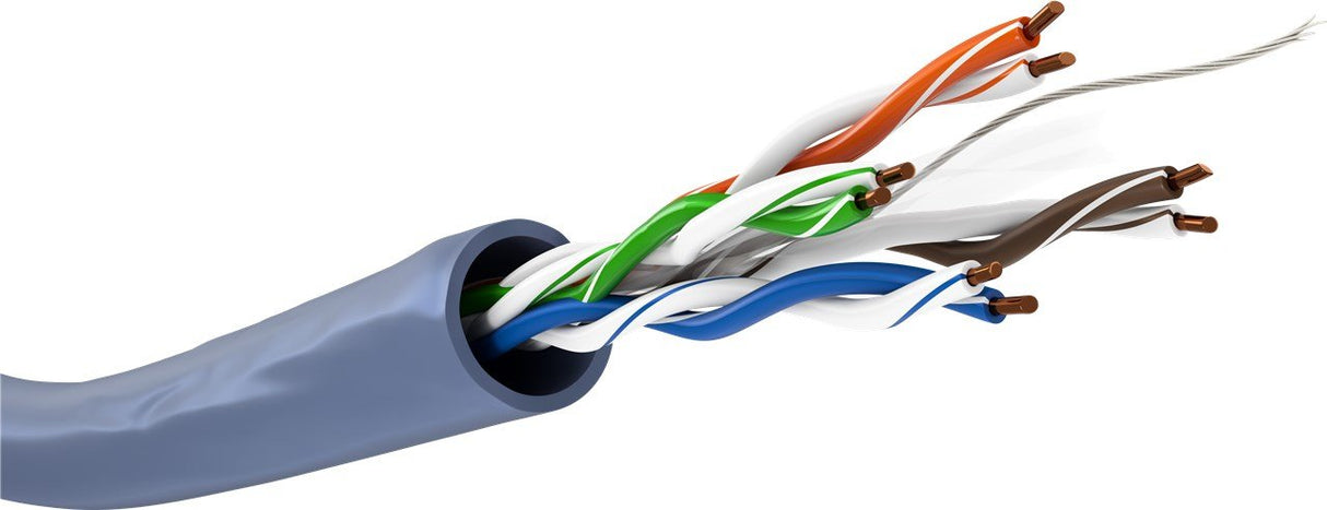 Bobina Cat 6a U-Utp   50m Flexible Azul Awg23/1 Eca