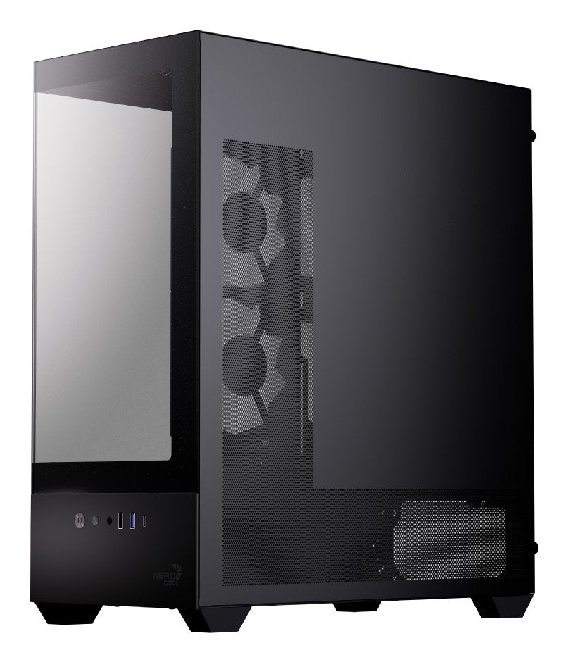 Caja Atx Aerocool P500d Digi Argb Cristal Templado Blanco