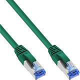 Cable De Red Inline S/Ftp Pimf Cat.6a Libre De Halógenos 500mhz Verde 15m