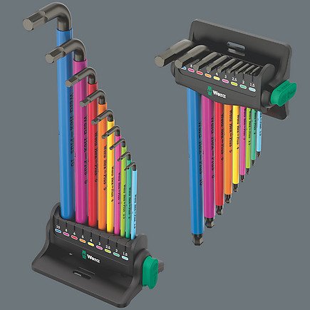 Wera Juego De Llaves 3 Angulares Hex-Plus Multicolor 950/9