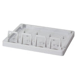 Logilink- Caja De Montaje En Superficie Keystone 4 Puertos Utp, Blanco, En Blanco