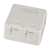 Verteilerbox Aufputz, 2-Port, Staubschutz Selbstschlieend